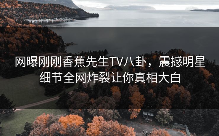 网曝刚刚香蕉先生TV八卦，震撼明星细节全网炸裂让你真相大白  第1张