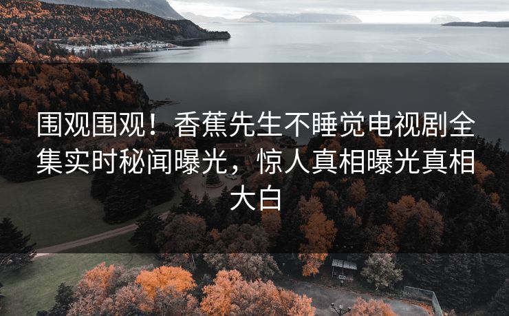 围观围观！香蕉先生不睡觉电视剧全集实时秘闻曝光，惊人真相曝光真相大白  第1张